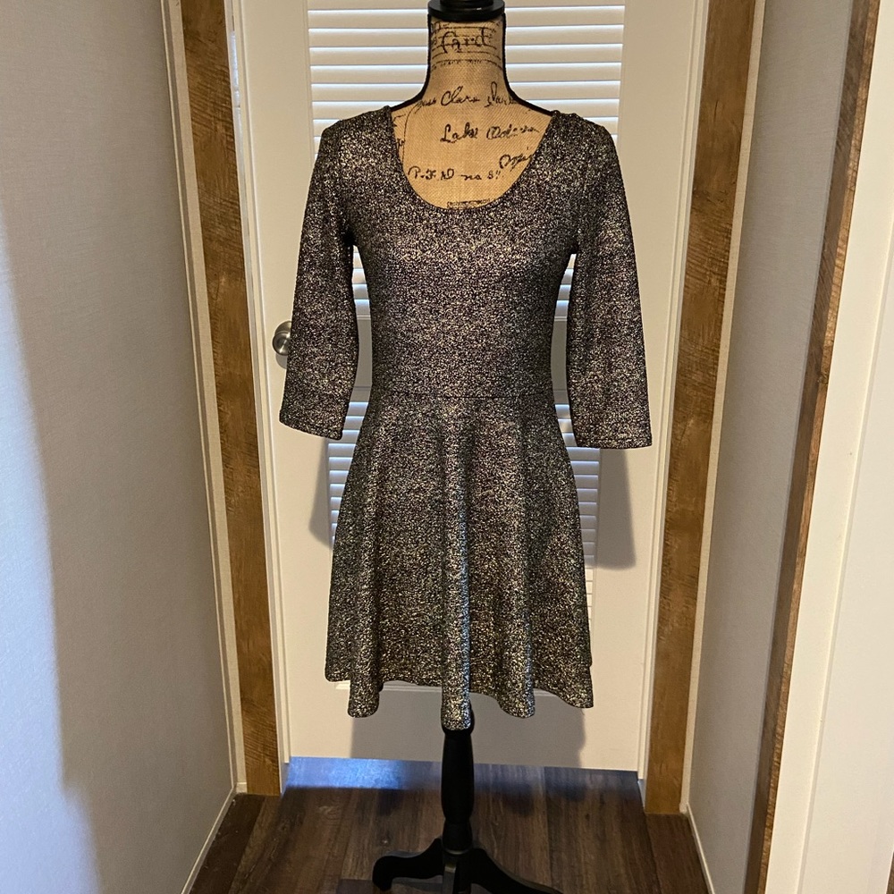 Black and gold dress